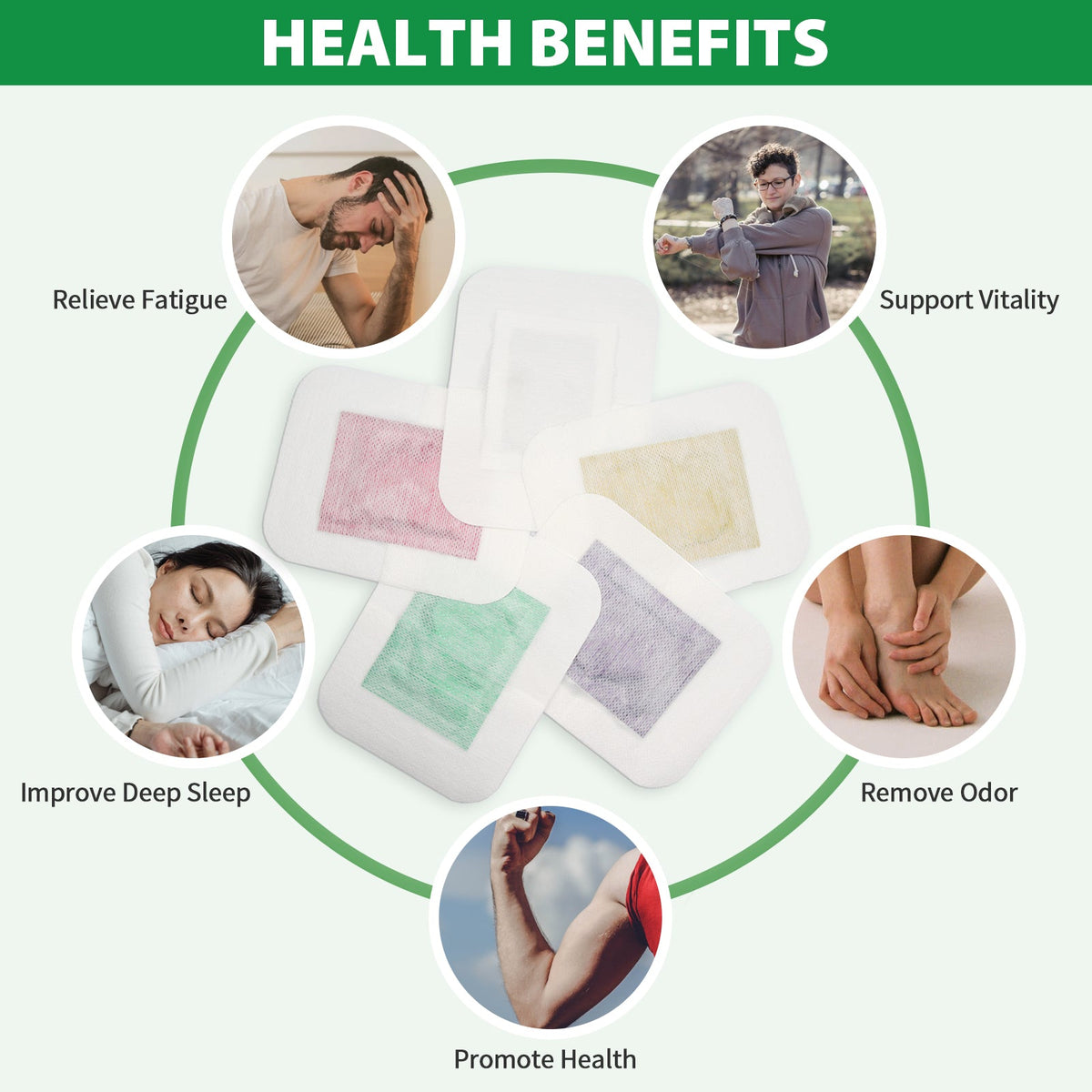 30 Pcs Sleep Foot Pads Natural Foot Patches Herbal Foot and Body Care