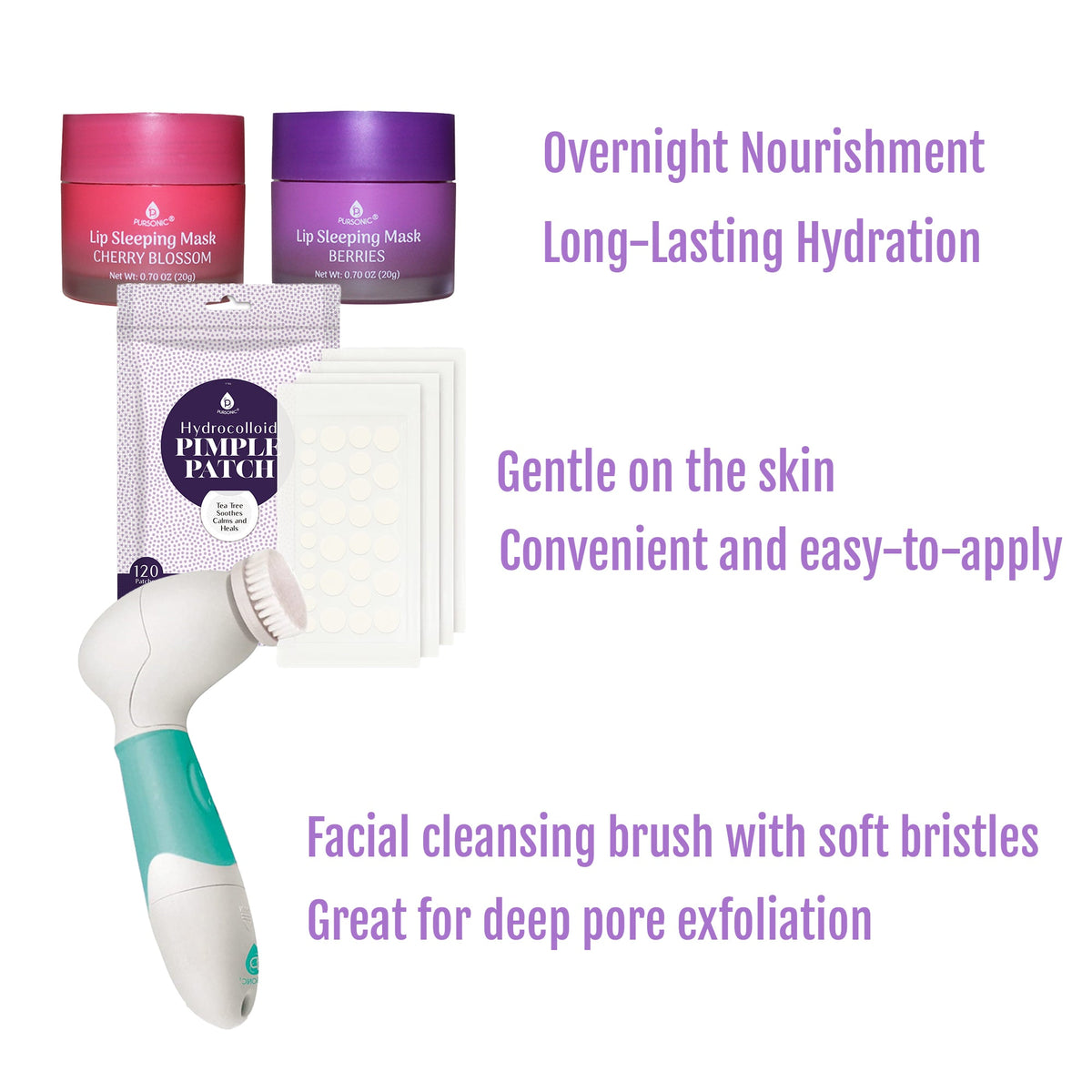 Ultimate Skincare Bundle: Lip Care, Acne Solution, and Advanced