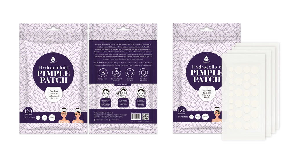 Hydrocolloid Pimple Patch, 120-Count, Multi Size Acne Solution