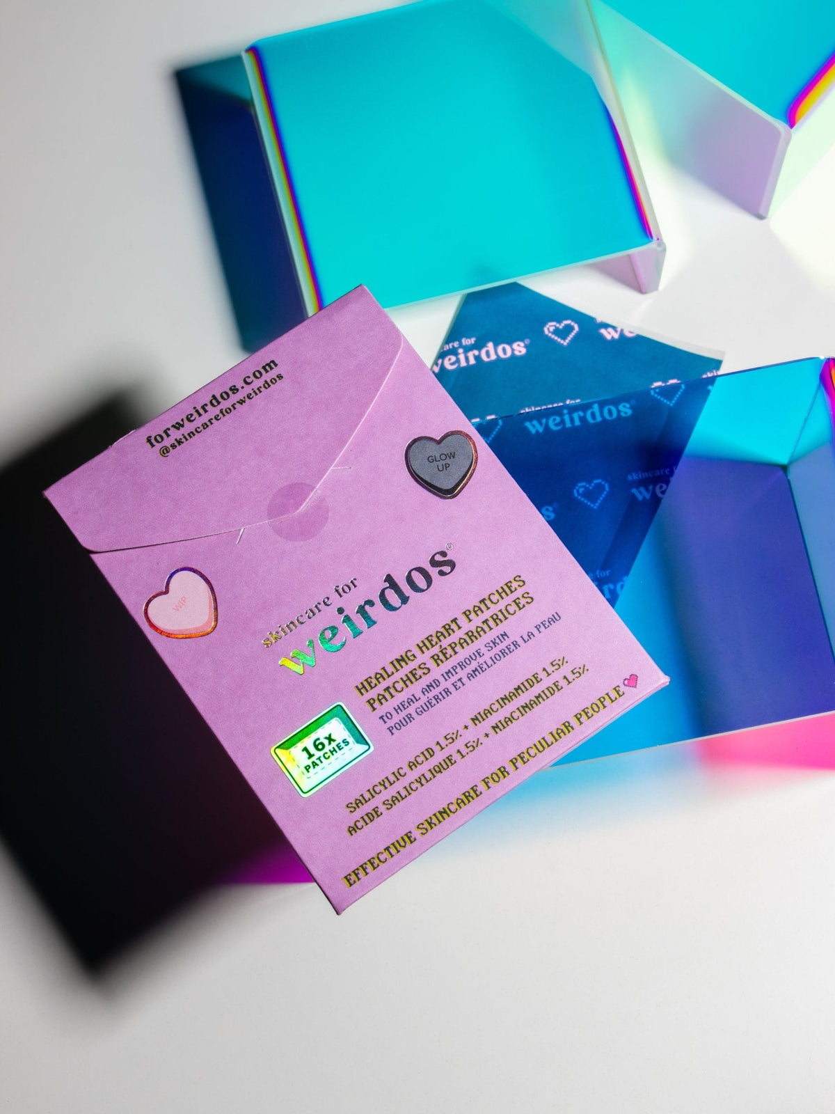 16 healing heart pimple patches