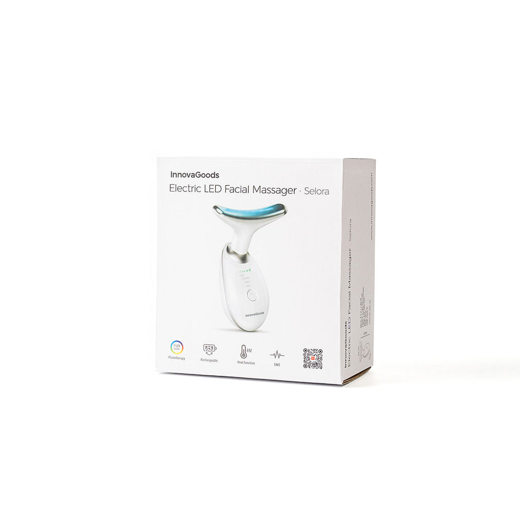 Electric Facial Firming Massager for Face and Neck with LED, EMS, and